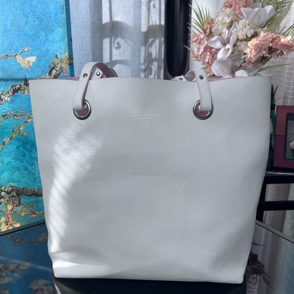 Ralph Lauren, white and pink tote. - Picture 4 of 12